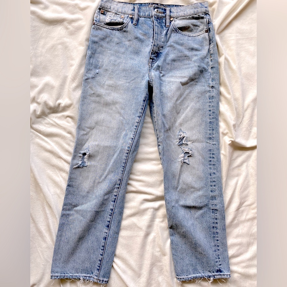 Point Sur Slouchy Boyfriend Jeans Sz 26 Distressed High Rise